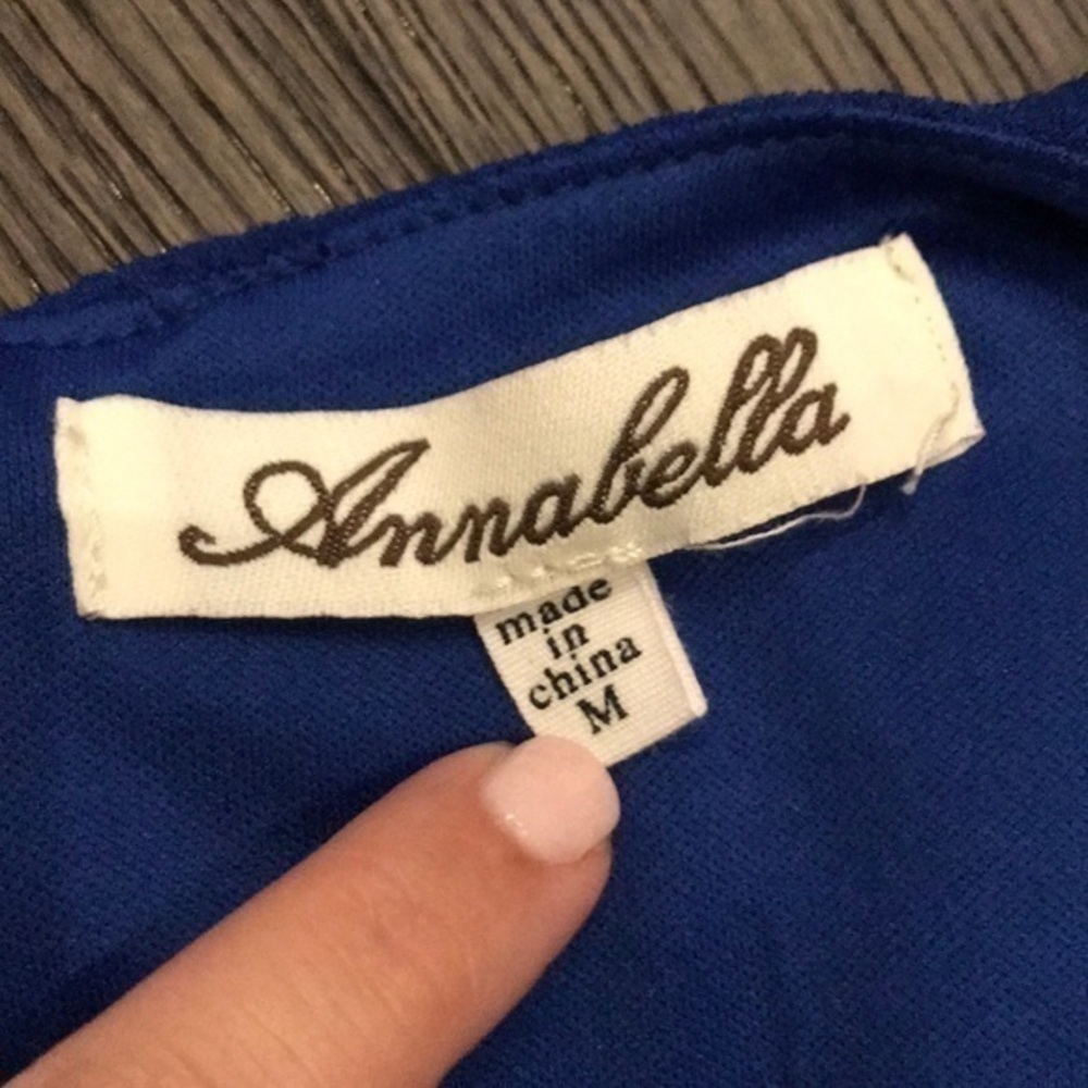 Annabella Blue Shift Dress Size M - Picture 4 of 4